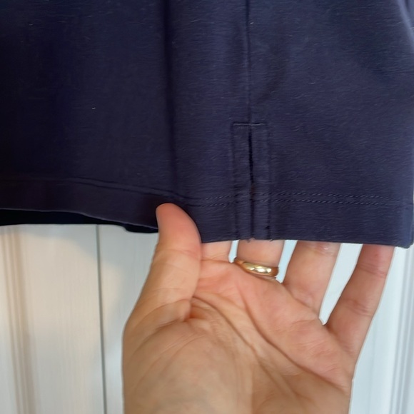 Women’s XL T by Talbots Navy Blue Skort pull on 3 pockets stretch shorts beneath - Picture 2 of 9